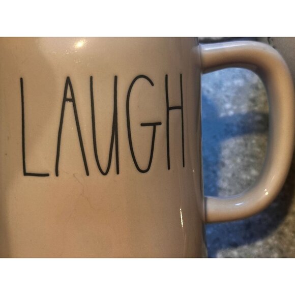 Rae Dunn Laugh Mug Coffee Tea Mug Cup 18 Oz Ceramic Easter - Picture 2 of 3
